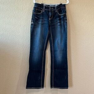 Adiktd Dark Blue Flare Jeans